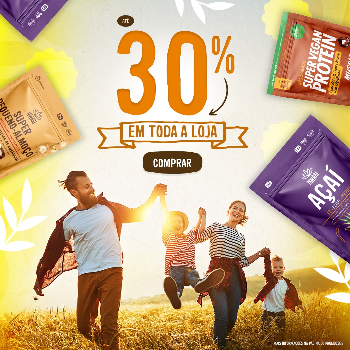Até 30% de desconto em toda a loja
